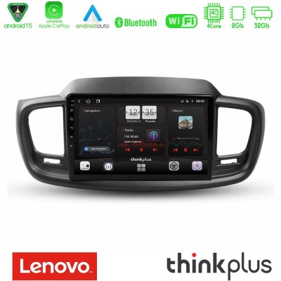 Lenovo Thinkplus Series 4Core Android15 2+32GB Kia Sorento 2018-2021 Navigation Multimedia Tablet 9" Με Carplay & Android Auto