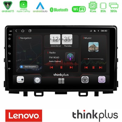 Lenovo Thinkplus Series 4Core Android15 2+32GB Kia Stonic Navigation Multimedia Tablet 9" Με Carplay & Android Auto