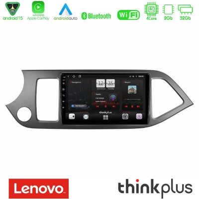 Lenovo Thinkplus Series 4Core Android15 2+32GB Kia Picanto Navigation Multimedia Tablet 9" Με Carplay & Android Auto
