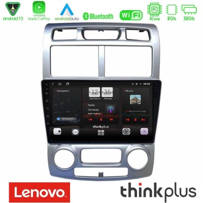 Lenovo Thinkplus Series 4Core Android15 2+32GB Kia Sportage 2005-2008 Navigation Multimedia Tablet 9"" Με Carplay & Android Auto