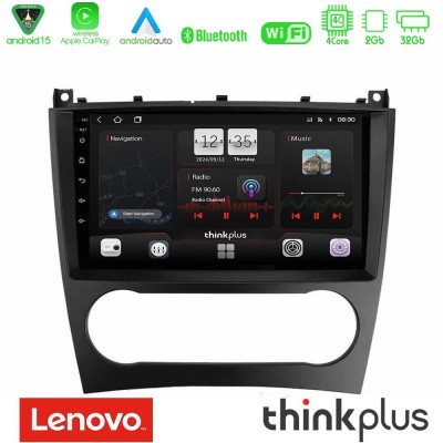 Lenovo Thinkplus Series 4Core Android15 2+32GB Mercedes W203 Facelift Navigation Multimedia Tablet 9" Με Carplay & Android Auto