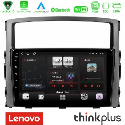 Lenovo Thinkplus Series 4Core Android15 2+32GB Mitsubishi Pajero 2008-2009 Navigation Multimedia Tablet 9" Με Carplay & Android 
