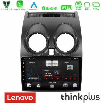 Lenovo Thinkplus Series 4Core Android15 2+32GB Nissan Qashqai J10 Navigation Multimedia Tablet 9" Με Carplay & Android Auto