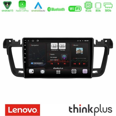 Lenovo Thinkplus Series 4Core Android15 2+32GB Peugeot 508 2010-2018 Navigation Multimedia Tablet 9" Με Carplay & Android Auto