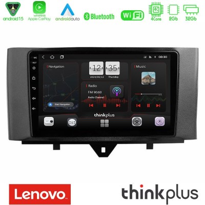 Lenovo Thinkplus Series 4Core Android15 2+32GB Smart 451 Facelift Navigation Multimedia Tablet 9" Με Carplay & Android Auto