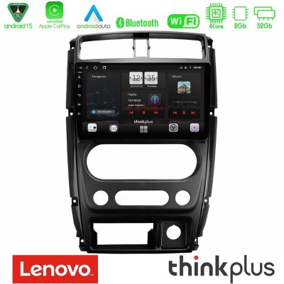 Lenovo Thinkplus Series 4Core Android15 2+32GB Suzuki Jimny 2007-2017 Navigation Multimedia Tablet 9" Με Carplay & Android Auto