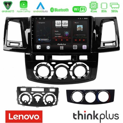 Lenovo Thinkplus Series 4Core Android15 2+32GB Toyota Hilux 2007-2016 Navigation Multimedia Tablet 9" Με Carplay & Android Auto