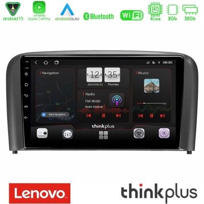 Lenovo Thinkplus Series 4Core Android15 2+32GB Volvo S80 1998-2006 Navigation Multimedia Tablet 9" Με Carplay & Android Auto