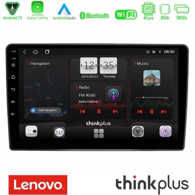 Lenovo Thinkplus Series 4Core Android15 2+32GB VW Passat Navigation Multimedia Tablet 9" Με Carplay & Android Auto