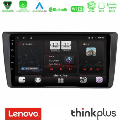 Lenovo Thinkplus Series 4Core Android15 2+32GB Skoda Octavia 2004-2012 Navigation Multimedia Tablet 9" Με Carplay & Android Auto