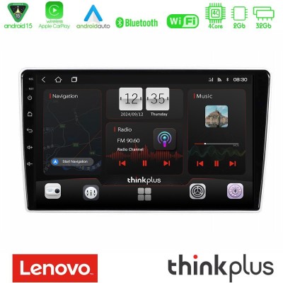 Lenovo Thinkplus Series 4Core Android15 2+32GB Kia Sportage 2005-2008 Navigation Multimedia Tablet 9" Με Carplay & Android Auto 
