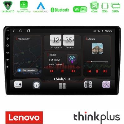 Lenovo Thinkplus Series 4Core Android15 2+32GB Alfa Romeo Mito 2008-2014 Navigation Multimedia Tablet 9" Με Carplay & Android Au