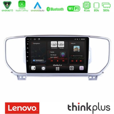 Lenovo Thinkplus Series 4Core Android15 2+32GB Kia Sportage 2016-2018 Navigation Multimedia Tablet 9" Με Carplay & Android Auto