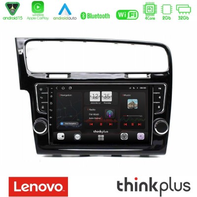 Lenovo Thinkplus Series 4Core Android15 2+32GB VW GOLF 7 Navigation Multimedia Tablet 9" Με Carplay & Android Auto (OEM Look)