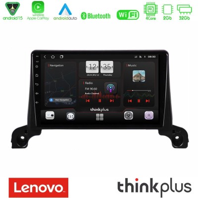Lenovo Thinkplus Series 4Core Android15 2+32GB Peugeot 3008/5008 2017-2023 Navigation Multimedia Tablet 9" Με Carplay & Android 