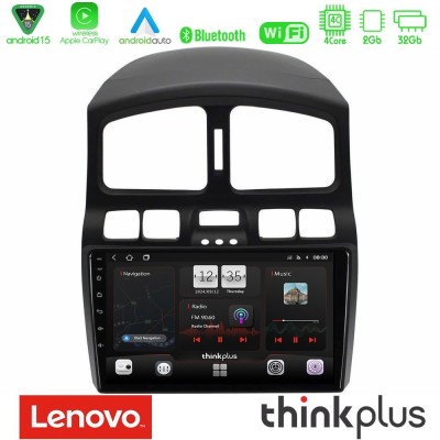 Lenovo Thinkplus Series 4Core Android15 2+32GB Hyundai Santa Fe 2000-2006 Navigation Multimedia Tablet 9" Με Carplay & Android A