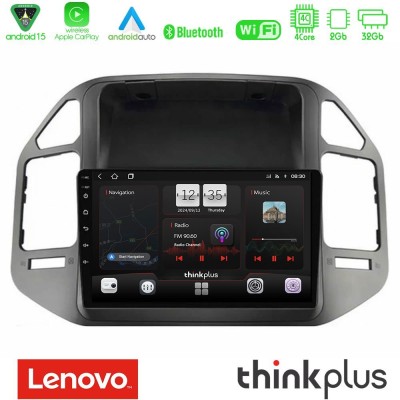 Lenovo Thinkplus Series 4Core Android15 2+32GB Mitsubishi Pajero 2002-2006 Navigation Multimedia Tablet 9" Με Carplay & Android 