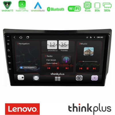 Lenovo Thinkplus Series 4Core Android15 2+32GB Ssangyong Rexton 2002-2006 Navigation Multimedia Tablet 9" Με Carplay & Android A