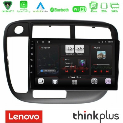 Lenovo Thinkplus Series 4Core Android15 2+32GB Honda Civic 1995-2001 Navigation Multimedia Tablet 9" Με Carplay & Android Auto