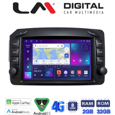 LM Digital - LM E8171 GPS Οθόνη OEM Multimedia Αυτοκινήτου για MERCEDES C (W203) - CLK (W208) 1999 2003 (CarPlay/AndroidAuto/BT