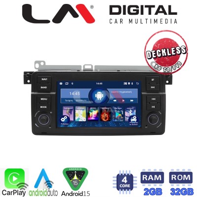 LM Digital - LM V4052 GPS Οθόνη OEM Multimedia Αυτοκινήτου για BMW σειρά 3 E46 1998 2006 (CarPlay/AndroidAuto/BT/GPS/WIFI/GPRS)