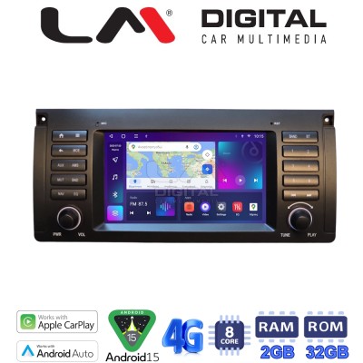 LM Digital - LM E8395 GPS Οθόνη OEM Multimedia Αυτοκινήτου για BMW S5 (E39),S7 (E38) X5 (E53), RangeRover 0204 (CarPlay/AndroidA