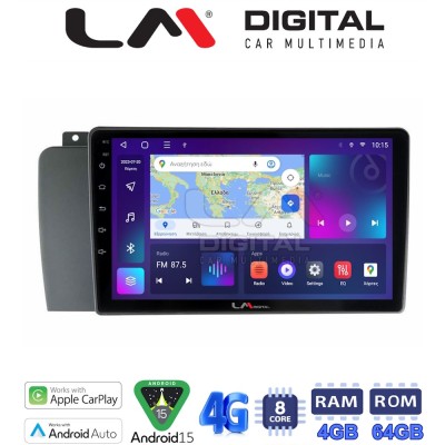 LM Digital - LM ZC8957 GPS Οθόνη OEM Multimedia Αυτοκινήτου για VOLVO V70-S60- XC70 2004 2007 (CarPlay/AndroidAuto/BT/GPS/WIFI/