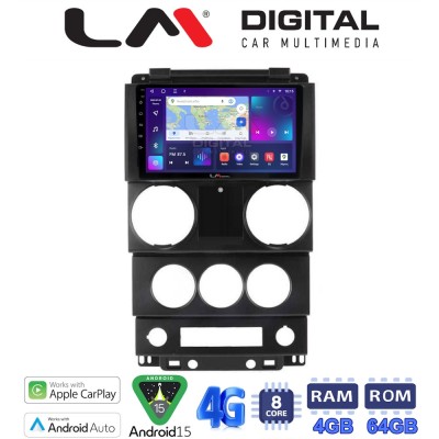 LM Digital - LM ZC8748C GPS Οθόνη OEM Multimedia Αυτοκινήτου για Jeep Wrangler 2007 2011 (CarPlay/AndroidAuto/BT/GPS/WIFI/GPRS)