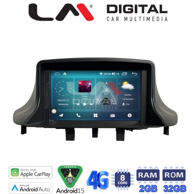 LM Digital - LM R8145 GPS Οθόνη OEM Multimedia Αυτοκινήτου για RENAULT Megane3 2009-2011 (CarPlay/AndroidAuto/BT/GPS/WIFI/GPRS)