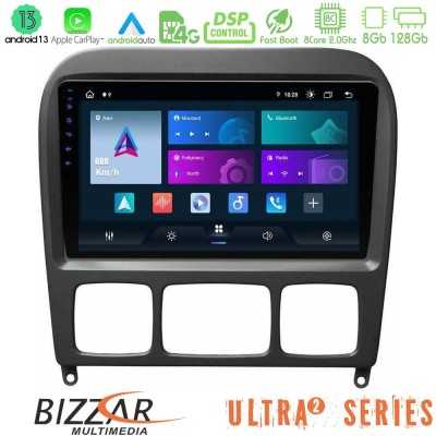 Bizzar Ultra Series Mercedes S Class 1999-2004 (W220) 8Core Android13 8+128GB Navigation Multimedia Tablet 9"