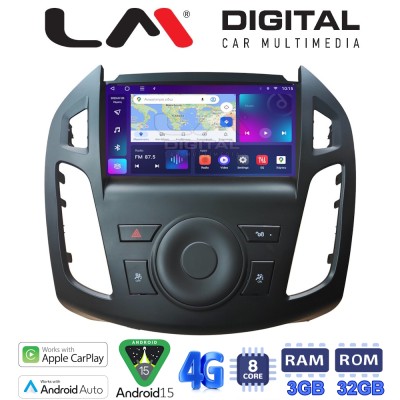 LM Digital - LM ZE8858B GPS Οθόνη OEM Multimedia Αυτοκινήτου για Ford Transit Connect 2013 2017 (CarPlay/AndroidAuto/BT/GPS/WIF