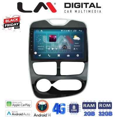 LM Digital - LM ZR8320 GPS Οθόνη OEM Multimedia Αυτοκινήτου για RENAULT CLIO 2012 2015 (CarPlay/AndroidAuto/BT/GPS/WIFI/GPRS)