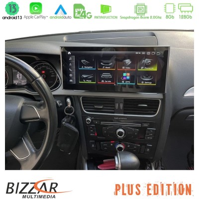 Bizzar Plus Edition Audi A4/A5 (B8) 2008-2015 Android13 8Core (8+128GB) Navigation Multimedia 10.25" HD Anti-reflection