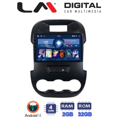 LM Digital - LM ZL4245 GPS Οθόνη OEM Multimedia Αυτοκινήτου για FORD RANGER 2011 2015 (BT/GPS/WIFI)