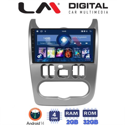LM Digital - LM ZL4432 GPS Οθόνη OEM Multimedia Αυτοκινήτου για DACIA DUSTER 20062012 (BT/GPS/WIFI)
