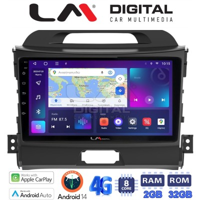 LM Digital - LM ZR8074 GPS Οθόνη OEM Multimedia Αυτοκινήτου για KIA SPORTAGE 20102015 (CarPlay/AndroidAuto/BT/GPS/WIFI/GPRS)