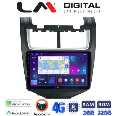 LM Digital - LM ZR8108 GPS Οθόνη OEM Multimedia Αυτοκινήτου για Chevrolet Aveo 20142017 (CarPlay/AndroidAuto/BT/GPS/WIFI/GPRS)