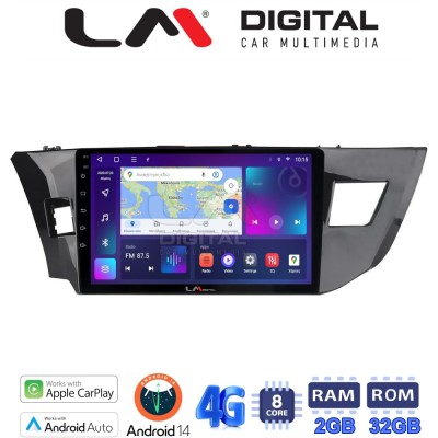 LM Digital - LM ZR8126 GPS Οθόνη OEM Multimedia Αυτοκινήτου για TOYOTA COROLLA 20132016 (CarPlay/AndroidAuto/BT/GPS/WIFI/GPRS)