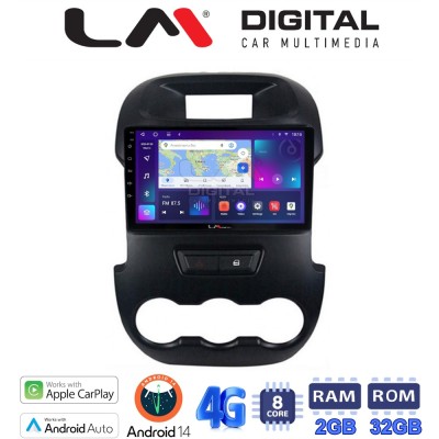 LM Digital - LM ZR8245 GPS Οθόνη OEM Multimedia Αυτοκινήτου για FORD RANGER 2011 2015 (CarPlay/AndroidAuto/BT/GPS/WIFI/GPRS)