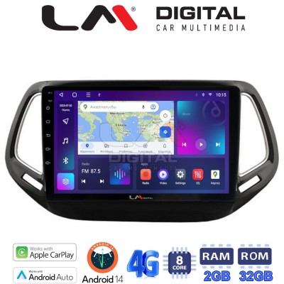LM Digital - LM ZR8253 GPS Οθόνη OEM Multimedia Αυτοκινήτου για JEEP COMPASS 2017 (CarPlay/AndroidAuto/BT/GPS/WIFI/GPRS)