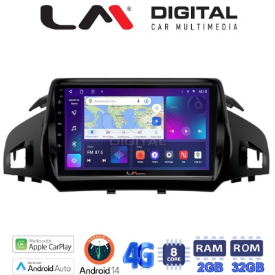 LM Digital - LM ZR8362 GPS Οθόνη OEM Multimedia Αυτοκινήτου για FORD KUGA 2013 & C-MAX 2011 (CarPlay/AndroidAuto/BT/GPS/WIFI/GPR