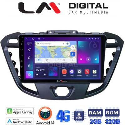 LM Digital - LM ZR8366 GPS Οθόνη OEM Multimedia Αυτοκινήτου για TRANSIT CUSTOM - TOURNEO CUSTOM 2013 (CarPlay/AndroidAuto/BT/GPS
