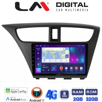 LM Digital - LM ZR8389 GPS Οθόνη OEM Multimedia Αυτοκινήτου για Honda Civic 2012 2016 (CarPlay/AndroidAuto/BT/GPS/WIFI/GPRS)