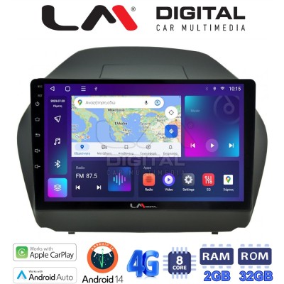 LM Digital - LM ZR8414 GPS Οθόνη OEM Multimedia Αυτοκινήτου για HYUNDAI IX35 20092015 (CarPlay/AndroidAuto/BT/GPS/WIFI/GPRS)
