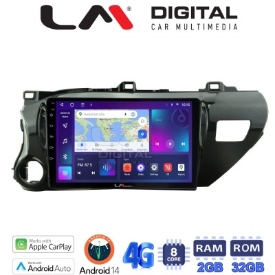 LM Digital - LM ZR8588 GPS Οθόνη OEM Multimedia Αυτοκινήτου για TOYOTA HILUX 2017 (CarPlay/AndroidAuto/BT/GPS/WIFI/GPRS)