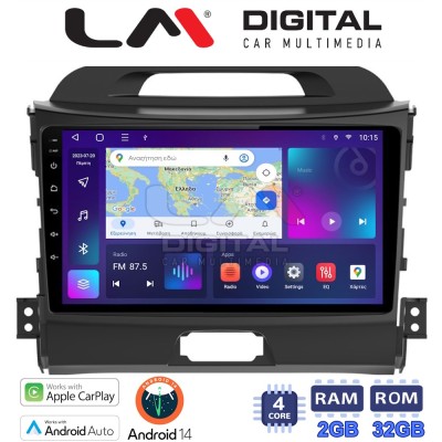 LM Digital - LM ZN4074 GPS Οθόνη OEM Multimedia Αυτοκινήτου για KIA SPORTAGE 20102015 (CarPlay/AndroidAuto/BT/GPS/WIFI/GPRS)
