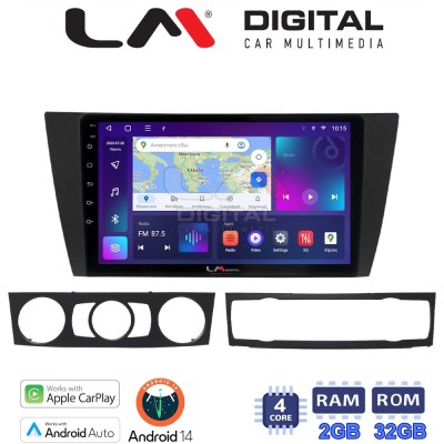 LM Digital - LM ZN4095 GPS Οθόνη OEM Multimedia Αυτοκινήτου για BMW σειρά 3 (E90-91-92-93) 2005-2012 (CarPlay/AndroidAuto/BT/GPS