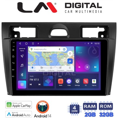 LM Digital - LM ZN4140B GPS Οθόνη OEM Multimedia Αυτοκινήτου για Ford Fiesta 2006 - 2008 (CarPlay/AndroidAuto/BT/GPS/WIFI/GPRS)