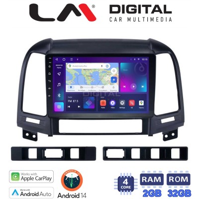 LM Digital - LM ZN4239 GPS Οθόνη OEM Multimedia Αυτοκινήτου για Hyundai SantaFe 2006 2013 (CarPlay/AndroidAuto/BT/GPS/WIFI/GPRS