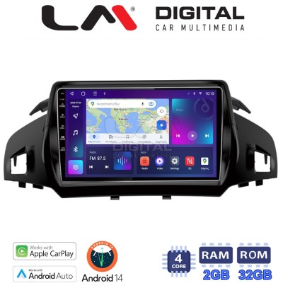 LM Digital - LM ZN4362 GPS Οθόνη OEM Multimedia Αυτοκινήτου για FORD KUGA 2013 & C-MAX 2011 (CarPlay/AndroidAuto/BT/GPS/WIFI/GPR